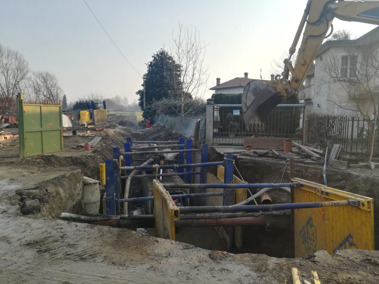 Cantiere contro gli allagamenti a Borgata Paradiso