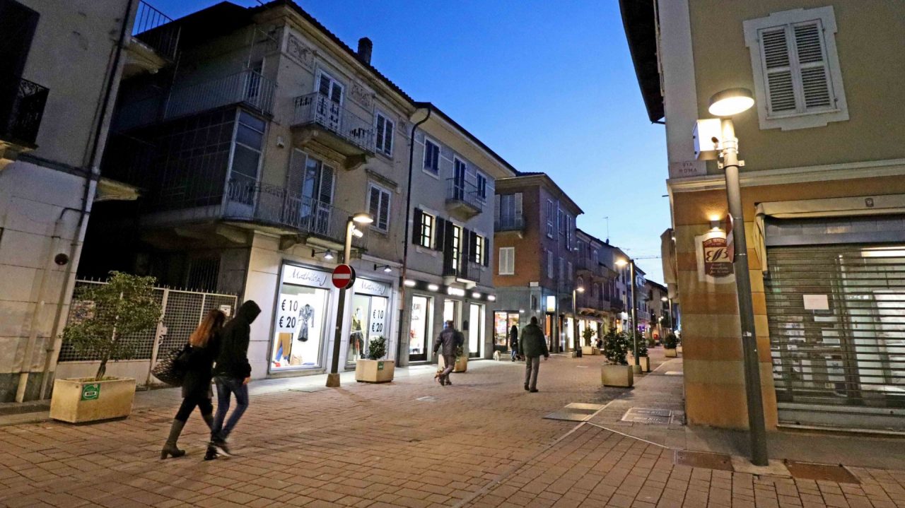 Un'immagine di via Italia surreale nei giorni dell'allerta Coronavirus