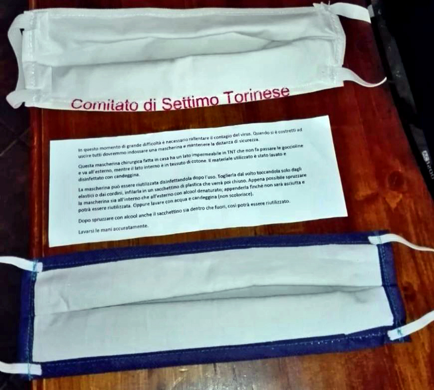 Covid-19, distribuite mascherine della Croce Rossa di Settimo. Attenti alla truffa