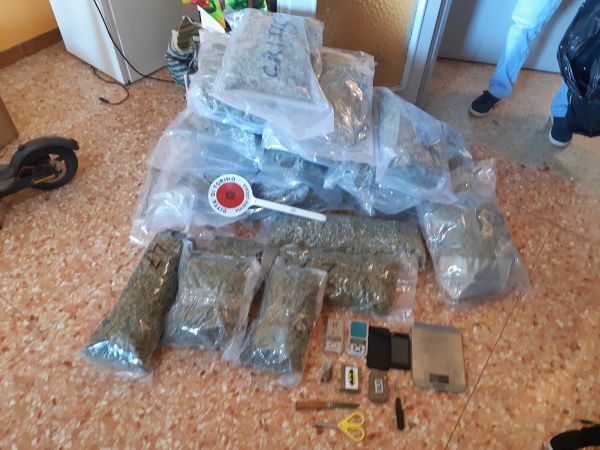 Sequestrati 22 kg di droga in un alloggio a Torino