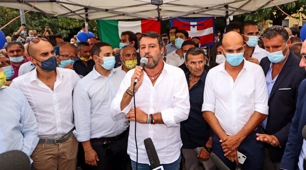 Matteo Salvini a Venaria Reale mercoledì 16 settembre 2020