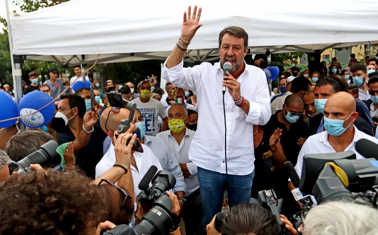 Matteo Salvini a Venaria Reale mercoledì 16 settembre 2020