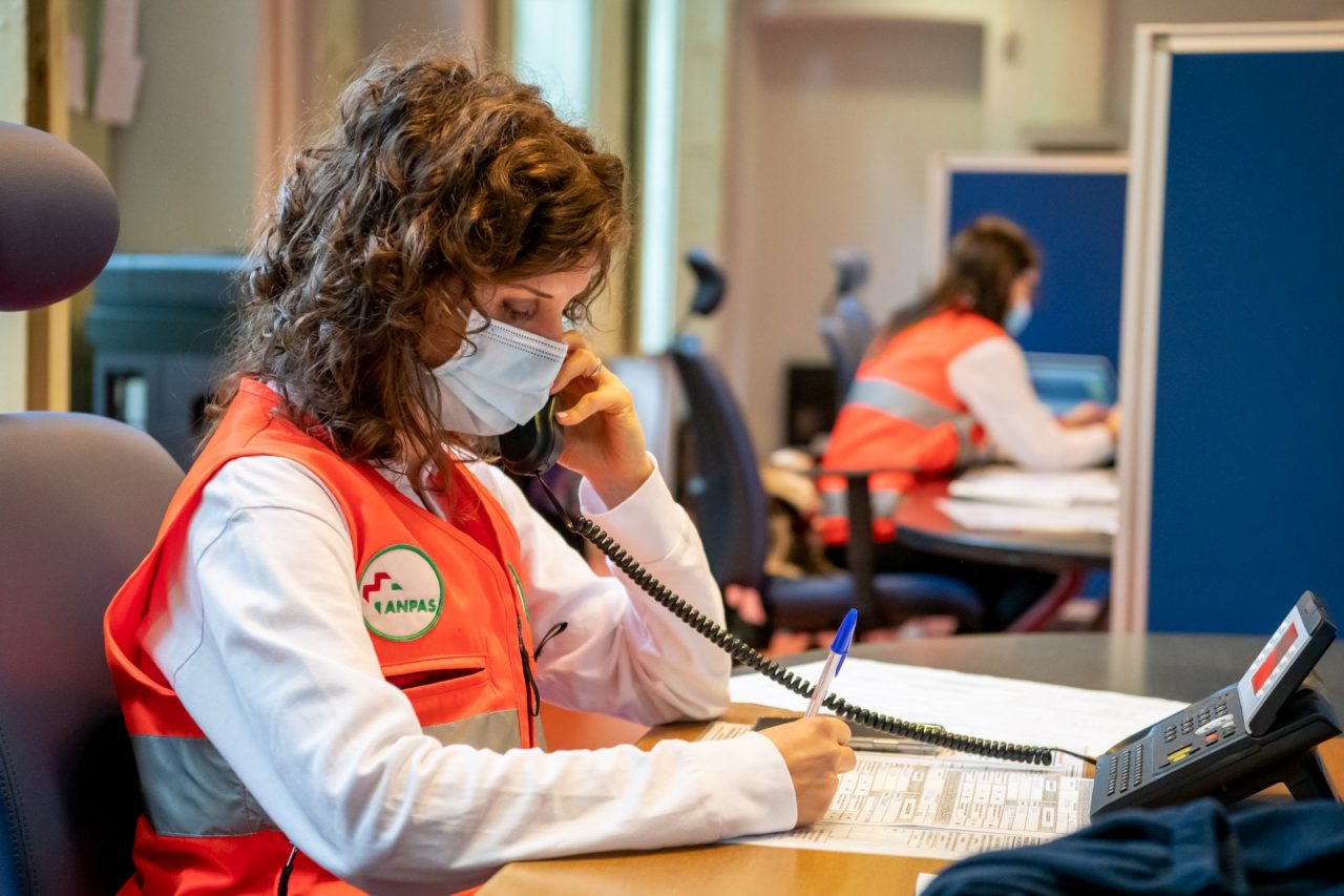 Emergenza Covid, riattivato il numero verde regionale seguito dai volontari Anpas