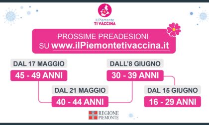 Vaccinazioni anti Covid, da domani (21 maggio 2021) le pre adesioni anche per la fascia d'età 40-44 anni