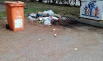 Ancora rifiuti sparsi in tutto il parcheggio a San Mauro