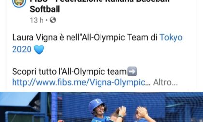 Olimpiadi,  la settimese Laura Vigna nella squadra "ideale" di softball a Tokyo 2020
