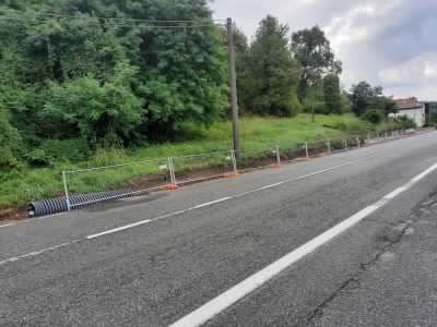 Marciapiede tra Cimena e la Piana. A San Raffaele proseguono i lavori