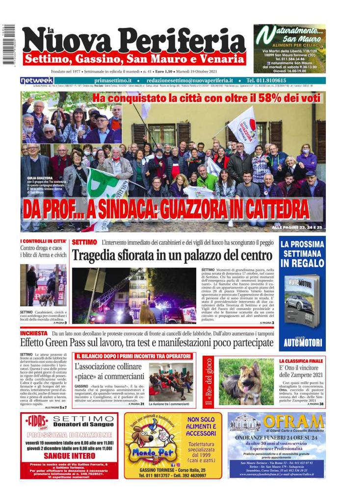 E’ in edicola da oggi, martedì 19 ottobre 2021, il nuovo numero de La Nuova Periferia