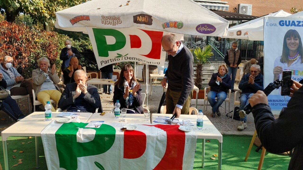 Elezioni comunali San Mauro 2021. Enrico Letta in città per supportare la candidatura di Giulia Guazzora. Ecco la galleria fotografica