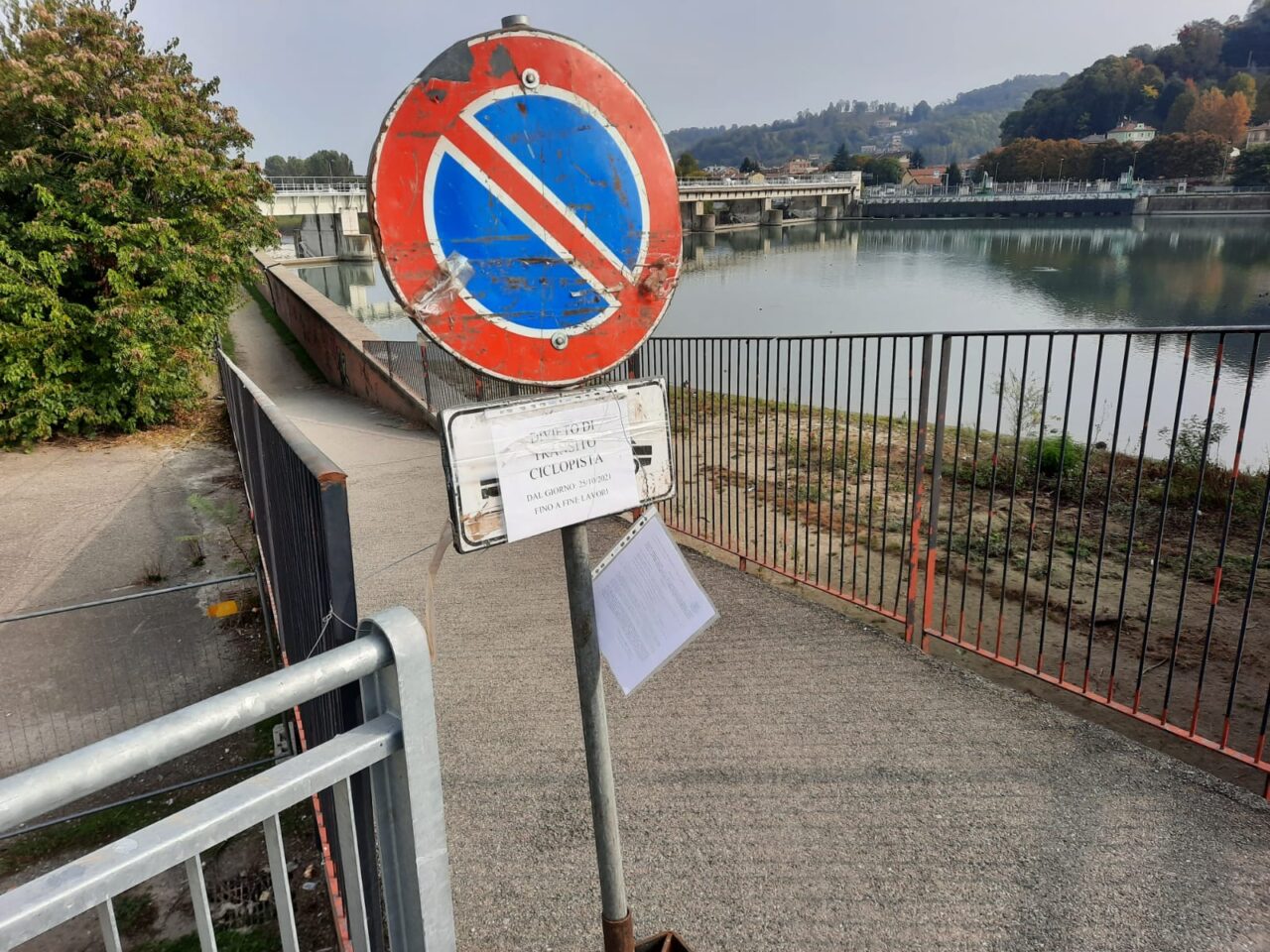 Da lunedì 25 ottobre 2021 chiusa la pista ciclabile tra il ponte XI Settembre e il parco Mezzaluna di Settimo
