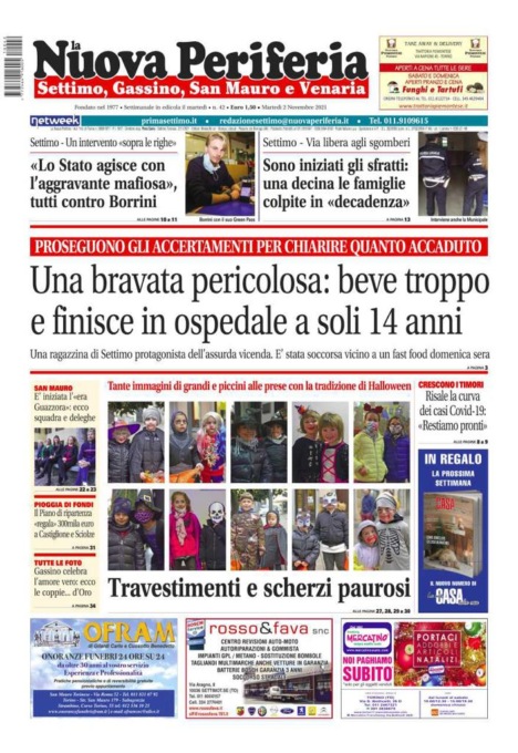 E’ in edicola da oggi, martedì 2 novembre 2021, il nuovo numero de La Nuova Periferia