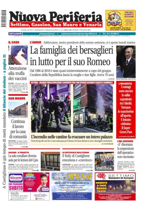 E’ in edicola da oggi, martedì 7 dicembre 2021, il nuovo numero de La Nuova Periferia