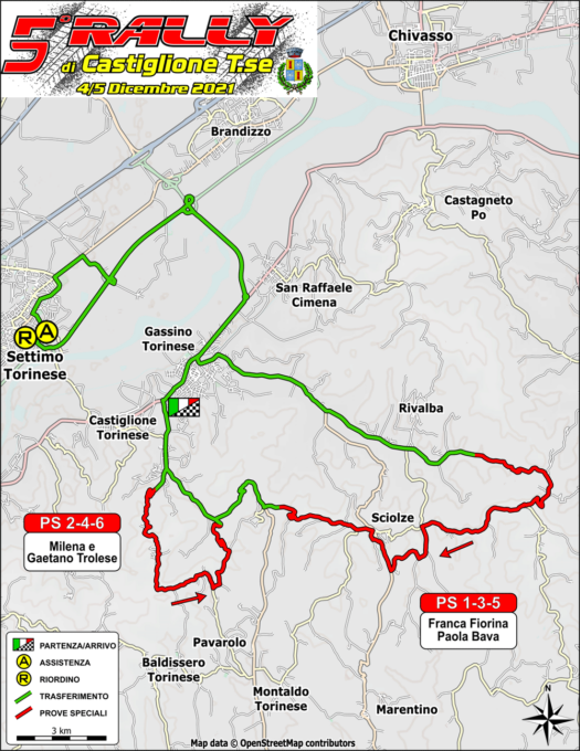Rally di Castiglione, il programma della gara
