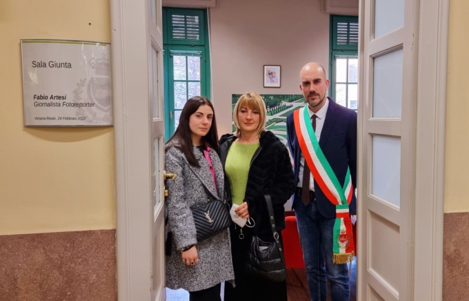 La sala Giunta del  Comune di Venaria intitolata alla memoria di Fabio Artesi