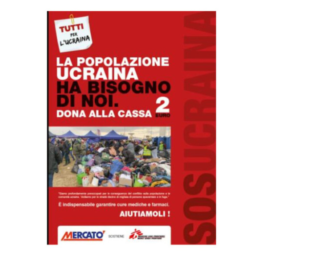Mercatò sostiene “Tutti per l’Ucraina”
