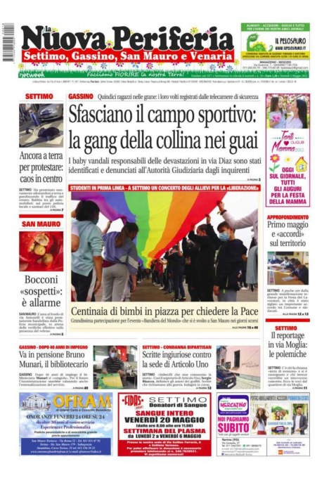 E’ in edicola da oggi, martedì 3 maggio 2022, il nuovo numero de La Nuova Periferia di Settimo