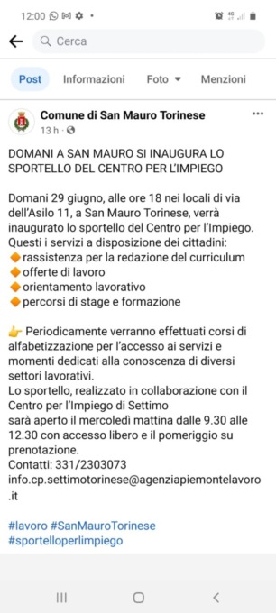 Inaugura a San Mauro lo sportello del Centro per l’impiego