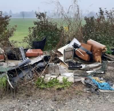 Ancora rifiuti abbandonati al bosco dei Goretti