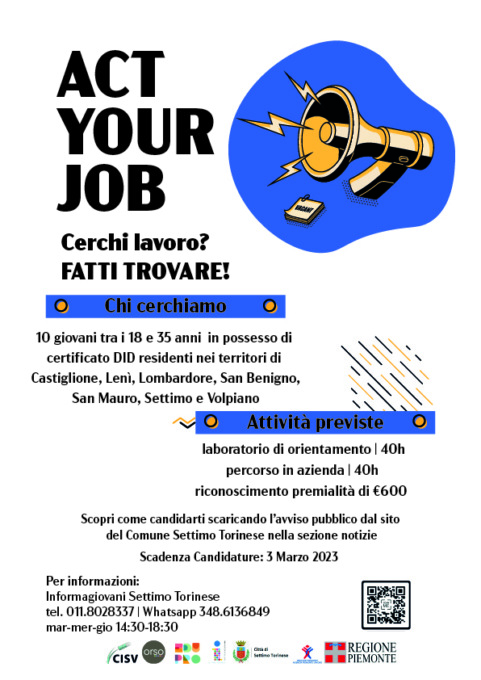 Cerchi lavoro? Una proposta per i giovani del territorio