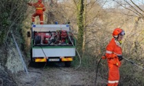 Incendio in un bosco in collina, intervengono Vigili del Fuoco e Aib