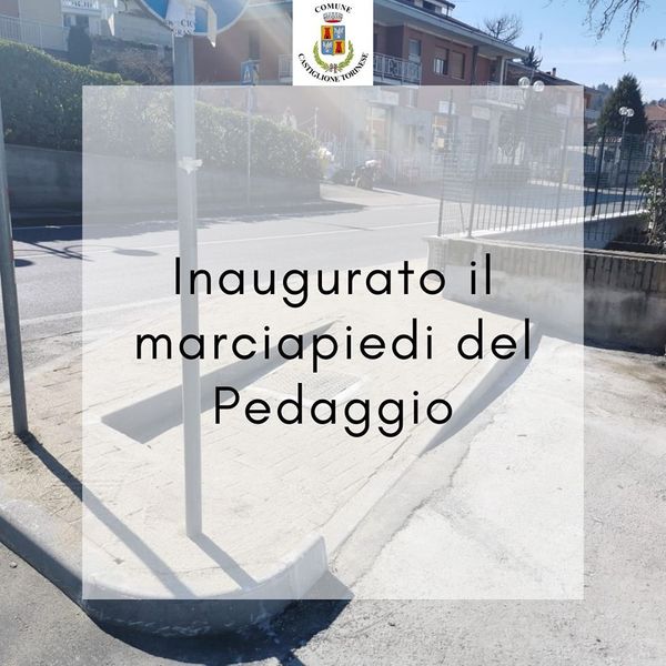 Castiglione, completato il nuovo marciapiede al Pedaggio