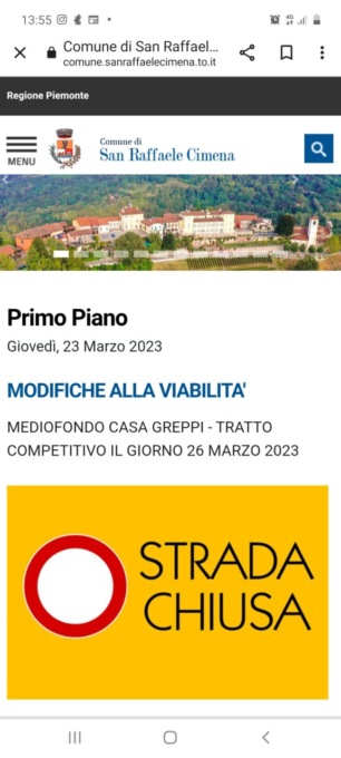 Lavori sulla rete idrica, via Chiomo chiusa al traffico fino a giovedì 22 giugno: attenzione alla viabilità