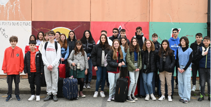 Gli studenti della Calvino hanno accolto i “gemelli francesi”