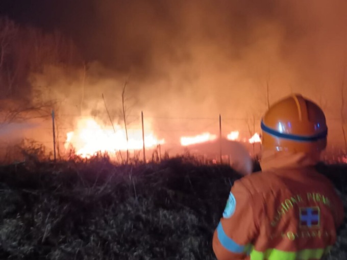 Fine settimana di vento e fuoco per l’Aib di San Raffaele Cimena