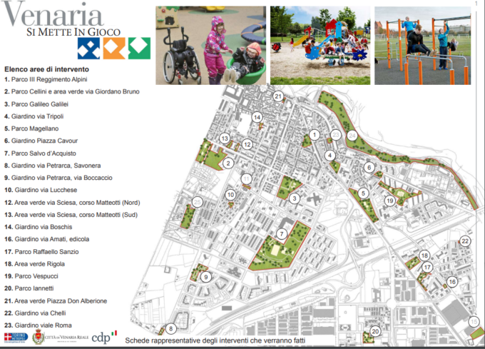 Progetto di manutenzione delle 21 aree gioco di Venaria: stoppati i lavori, ecco perché