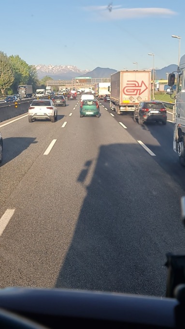 Scontro in tangenziale tra Venaria e Savonera