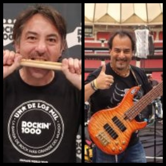 Alessandro Corradi  e Mauro Loprevite , due sanmauresi protagonisti del tour mondiale a Madrid  di Rockin’1000