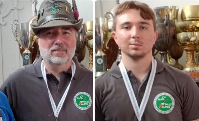 Alpini di Settimo: padre e figlio campioni di tiro al bersaglio