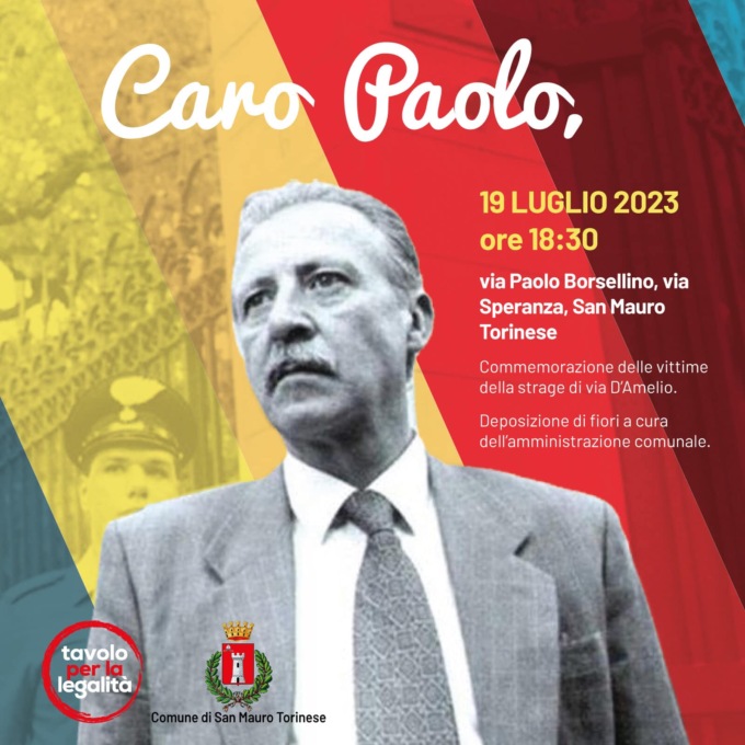 San Mauro e Settimo ricordano il giudice Borsellino