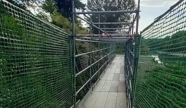 San Mauro: aperta la passerella provvisoria per il parco del Meisino