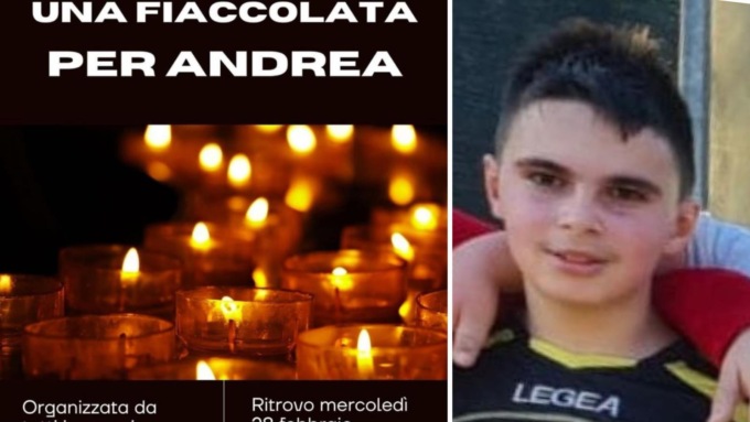 A Castiglione una fiaccolata per il piccolo Andrea