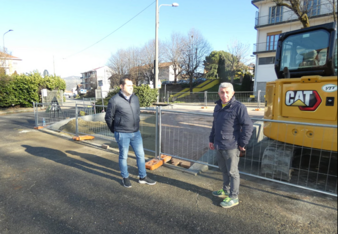 Gassino, nuovo accesso a piazza generale Carlo Dalla Chiesa: lavori in corso