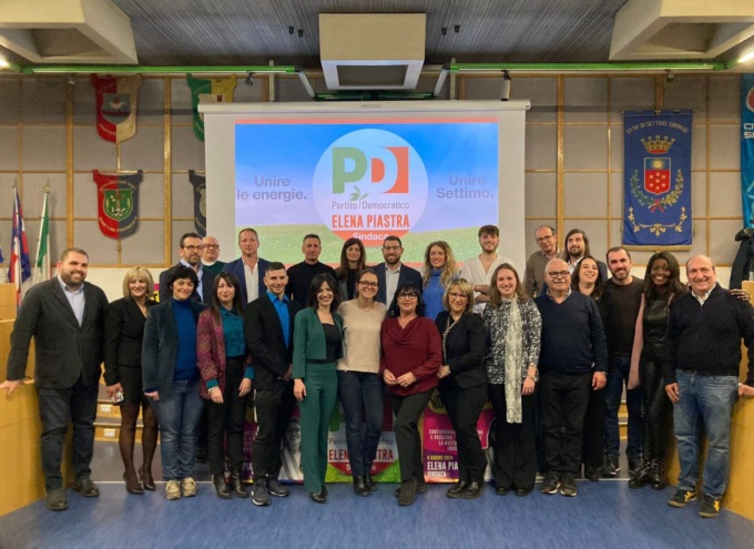 Il Pd settimese ha presentato la sua lista a sostegno di Piastra