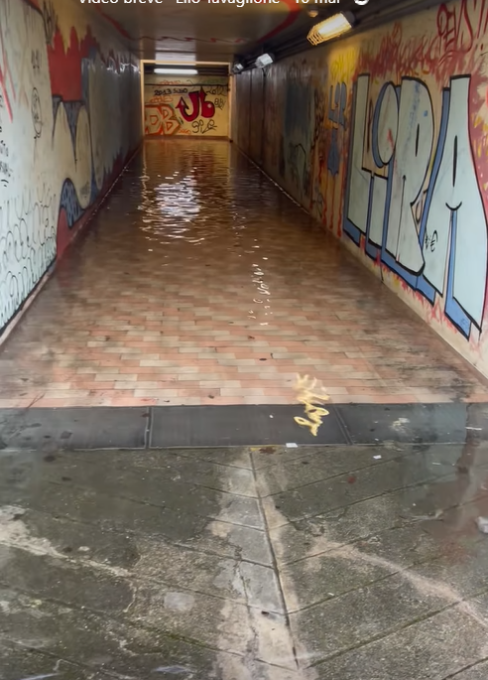 Il sottopasso della Torino-Milano si è trasformato in un canale