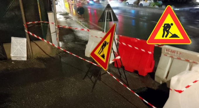 San Mauro: disagi in via Torino per una profonda buca nell’asfalto