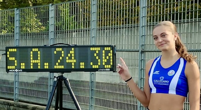 Atletica Settimese: Alessia Succo nuova primatista italiana 200 metri cadette