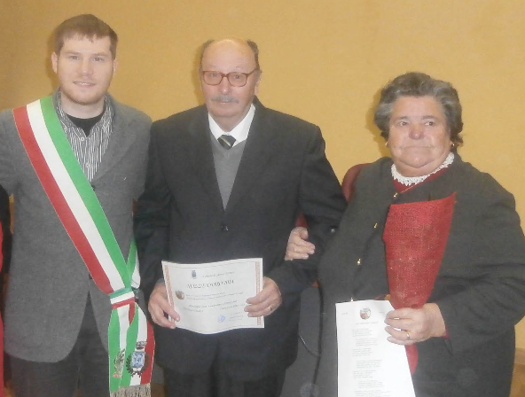 Nel 2014 in Municipio con la moglie Francesca, in occasione delle nozze d'oro