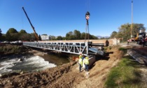 Ponte Castellamonte di Venaria: pronto il traliccio provvisorio per i sottoservizi