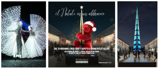 Si accende il Natale a Torino Outlet Village