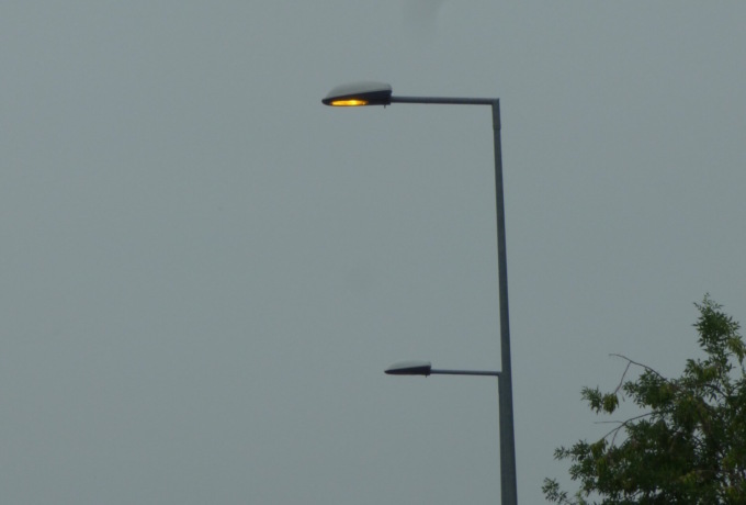 Scarsa illuminazione della strada che porta verso  Chieri