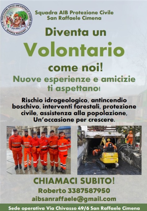 San Raffaele Cimena: il gruppo Aib cerca nuovi volontari