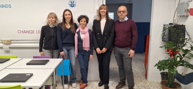 San Mauro, nuova aula linguistica e multimediale alla scuola media Pellico