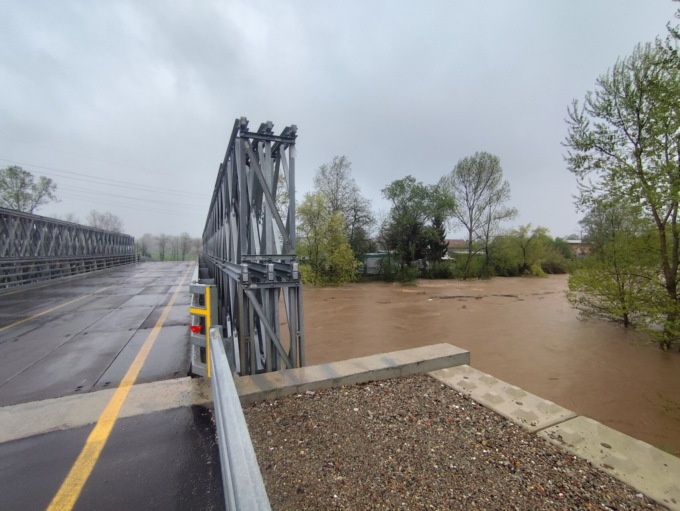 Maltempo, aggiornamenti da Venaria: riaperto il ponte Bailey