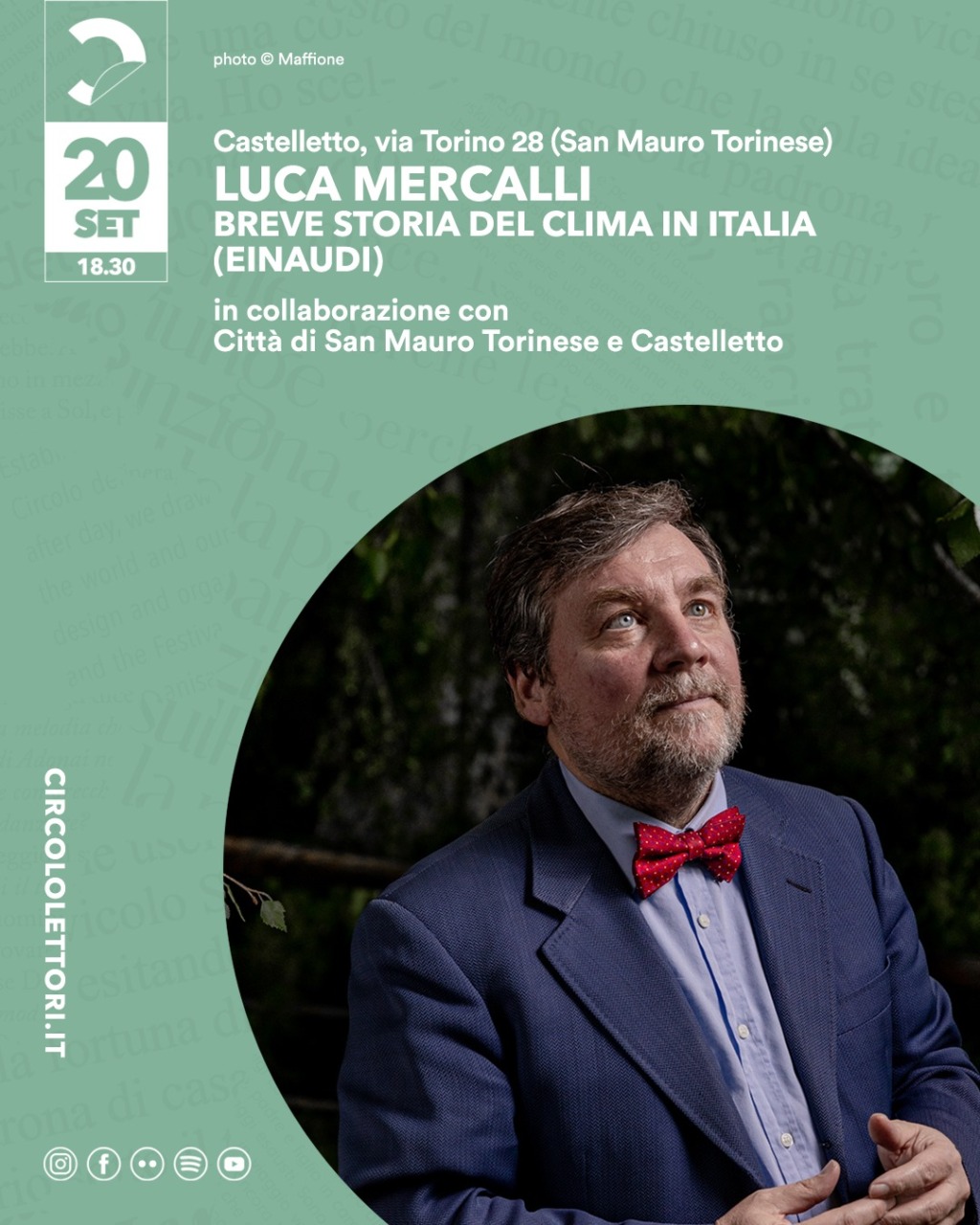 Luca Mercalli al Castelletto di San Mauro con una “lectio” sul clima