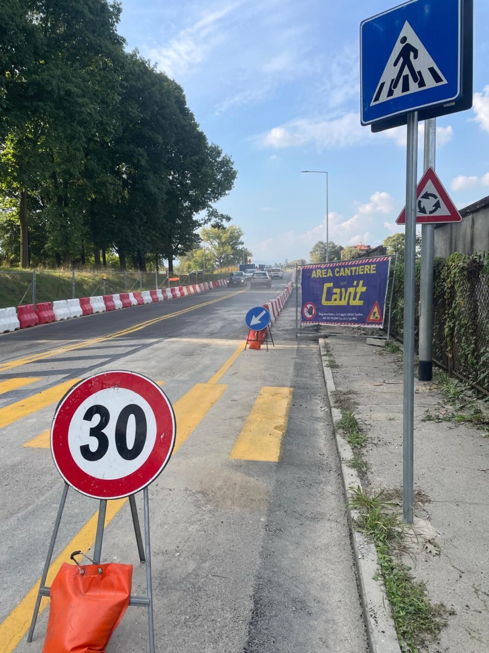 A Venaria Reale ripristinato il doppio senso di marcia nella deviazione del cantiere