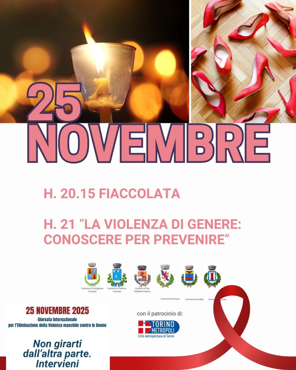 Per il 25 novembre il territorio si mobilita: da Settimo alla collina una rete di eventi contro la violenza sulle donne
